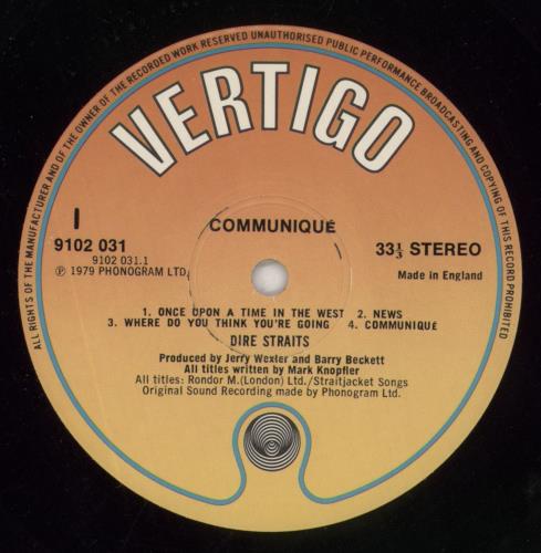 欧LP Dire Straits Communique 3752904 Vertigo /00260 Dire Straits – Communiqué – Vinyl (LP, Album + 4 more), 2022